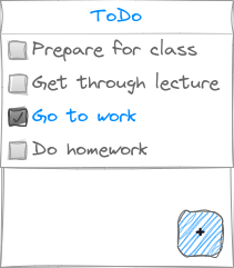 Mockup of ToDo app