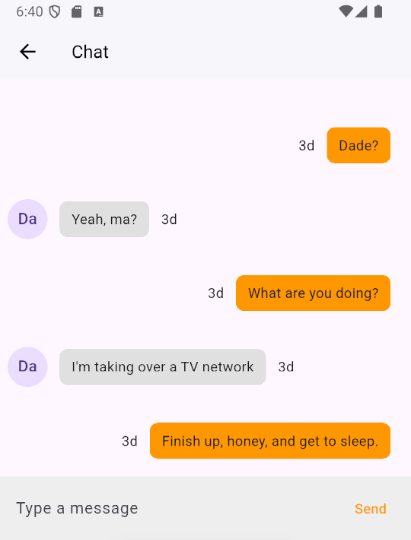 Screenshot of ChatPage
