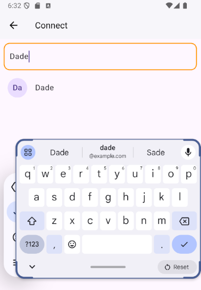 Screenshot of ConnectPage