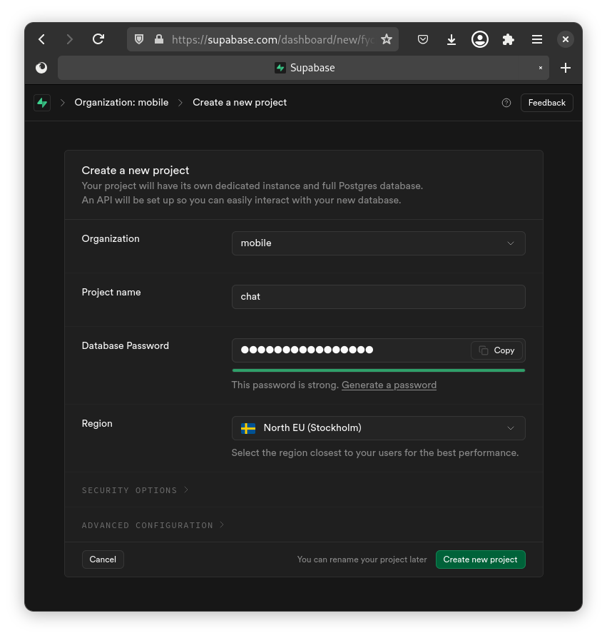 Create a project