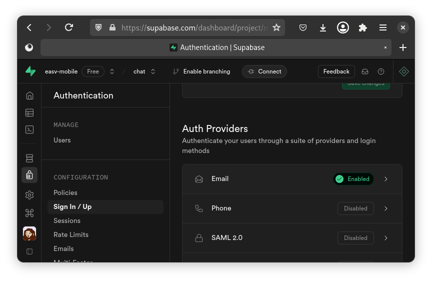 Auth Provider Email