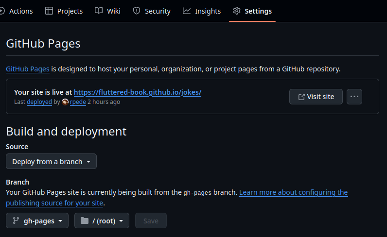 Deploy branch “gh-pages”