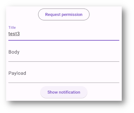 Notification form